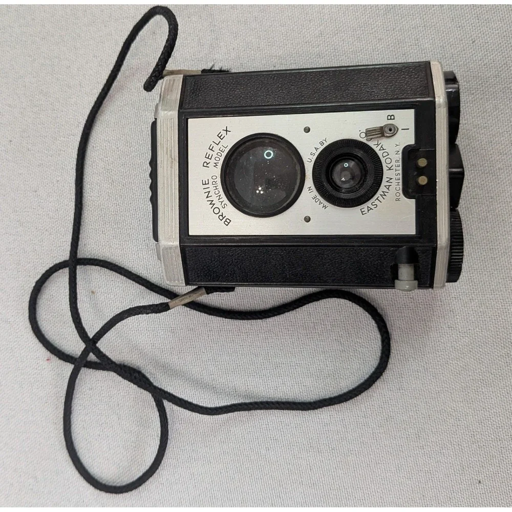 Kodak Brownie Reflex Synchro Camera Unisex OS Black Vintage TLR 127 Film